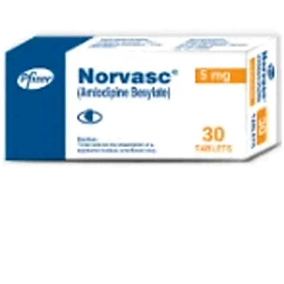 Norvasc Tablets 5mg (1 Box = 3 Strips) (1 Strip =...