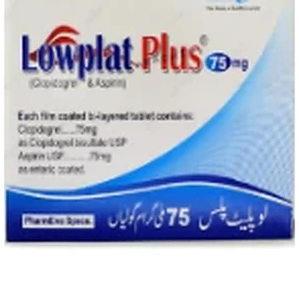 Lowplat Plus Tablets 75/75mg (1 Box = 1 Strip)...